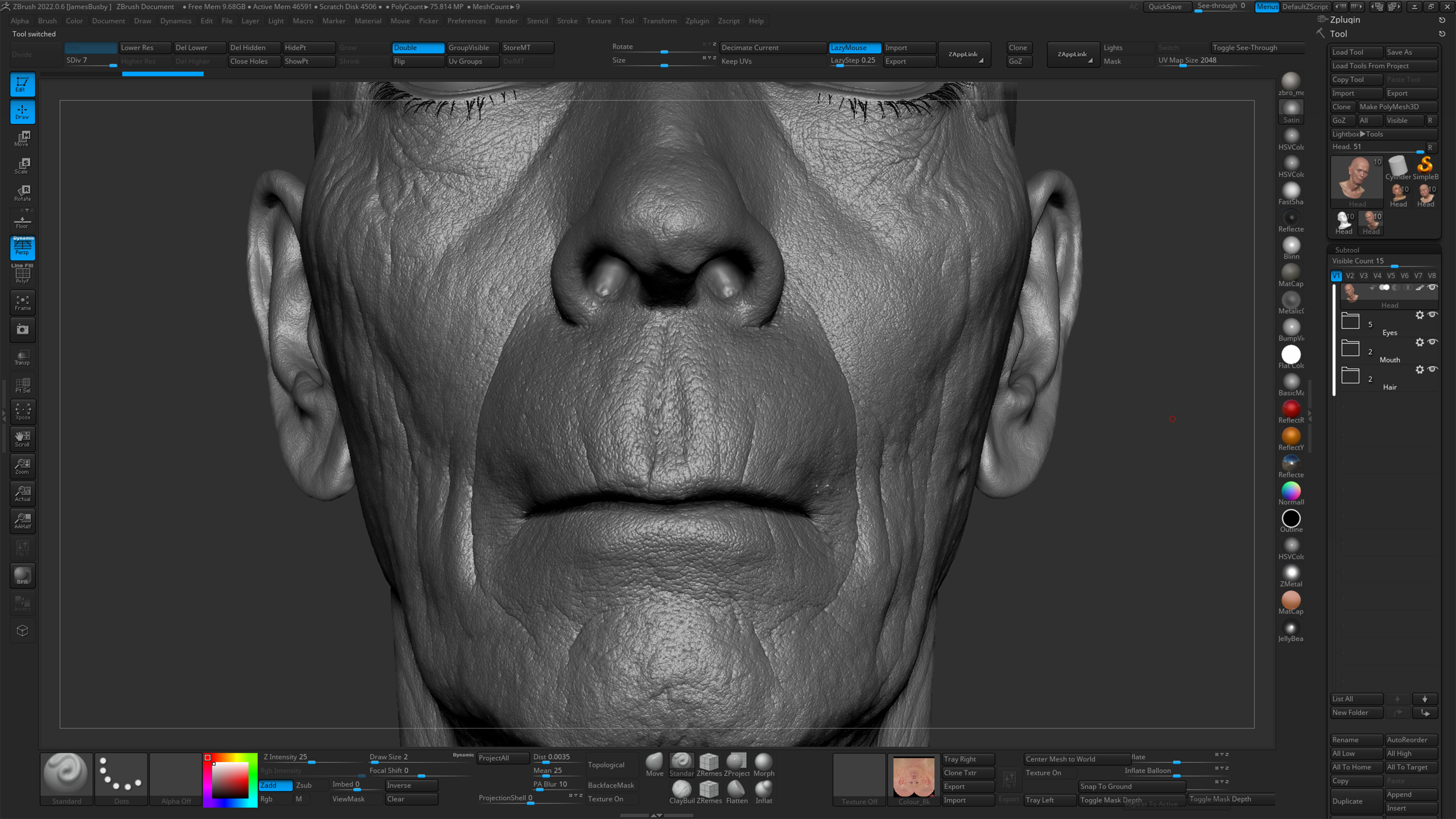 Male 18 / HD Displacement Map